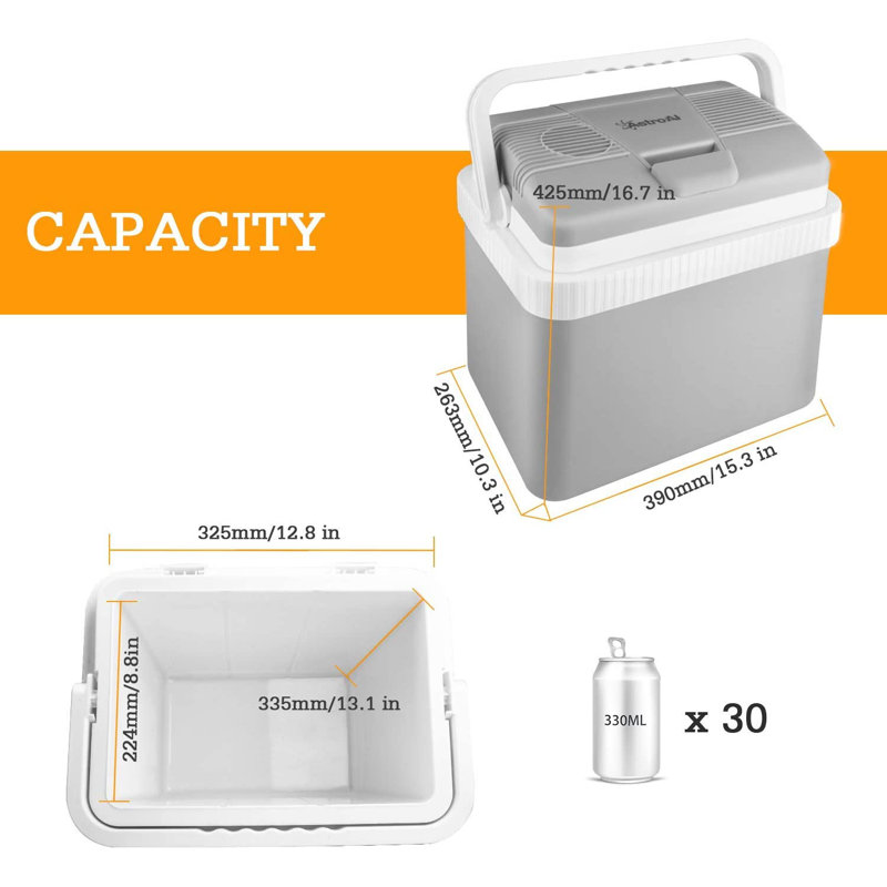 AstroAI Electric Cooler 26 Quarts/ 24 Liter, 12V DC Portable Car Cooler